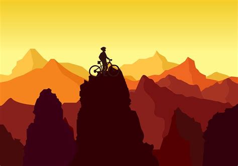 Bike Trail Peak Rock Free Vector 141697 Vector Art At Vecteezy