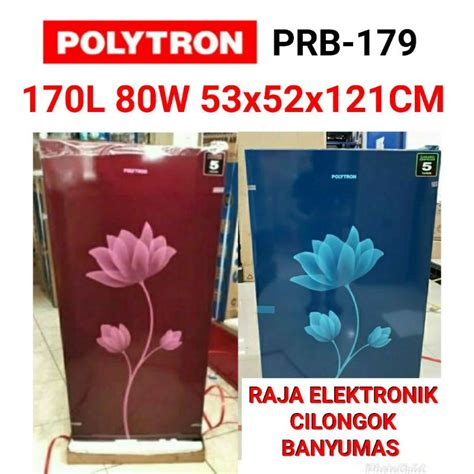 Jual Kulkas Polytron Prb Lemari Es Pintu Polytron Motif Bunga