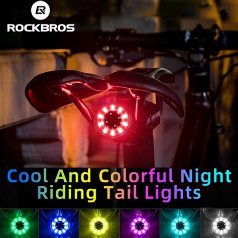 Jual ROCKBROS Q1 Lampu Belakang Sepeda 6 Warna USB Rechargeable Tail