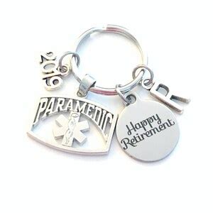 Retirement Gift For Paramedic Keychain Medical Emt Key Chain