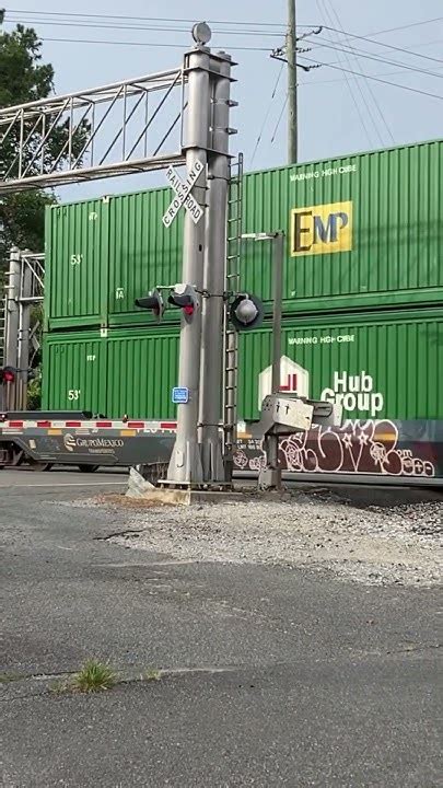 Norfolk Southern Going Through A Railroad Crossing In Valdosta Ga