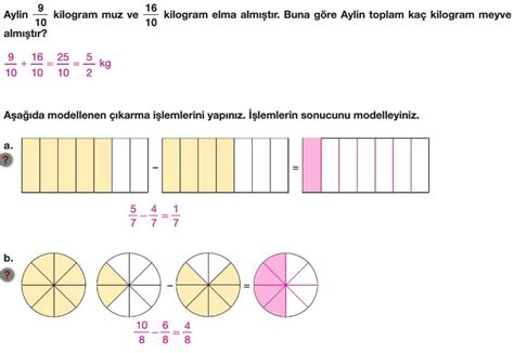 S N F Kesirlerle Toplama Ve Karma Lemi Konu Anlat M Al Ma Ka D