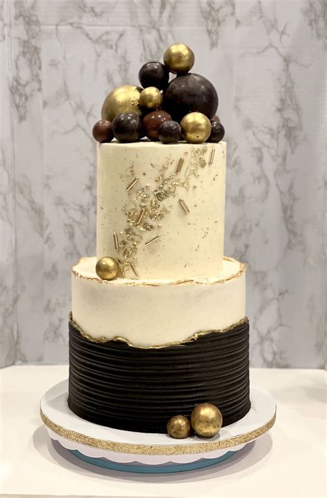 White Gold And Black Cake For Him