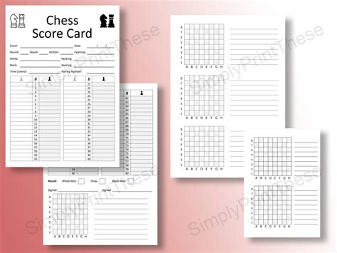 Printable Chess Notation Sheets To Record Your Chess Matches And Chess