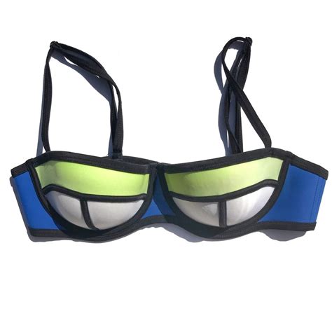 Triangl Poppy Color Block Bikini In Blue Crush Set Sm Gem