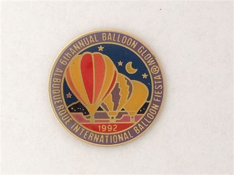 Hot Air Balloon Pin 1992 6th Annual Albuquerque International Balloon Fiesta Official AIBF
