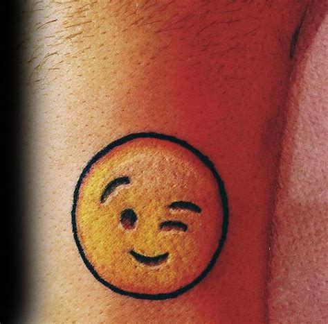 30 Emoji Tattoo Designs For Men Emoticon Ink Ideas