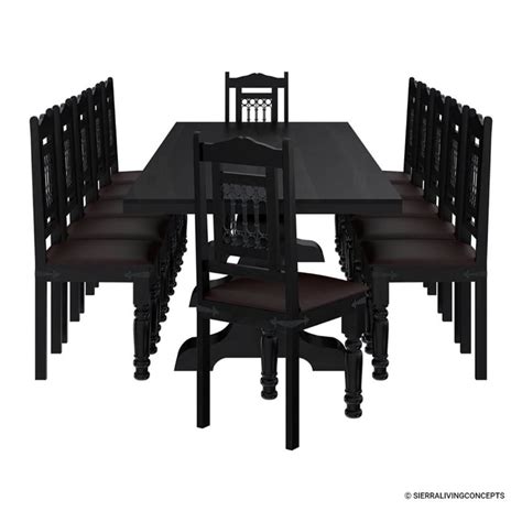 Harold Traditional Solid Rosewood Pedestal Dining Table Set For 12