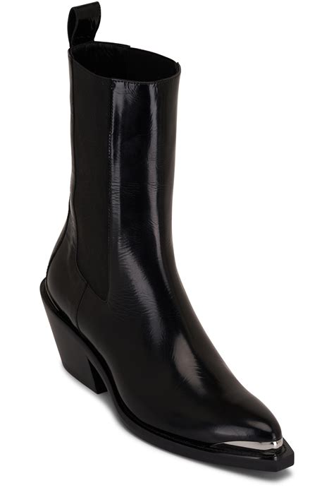 Dorothee Schumacher Shiny Moments Black Western Chelsea Boot 50mm