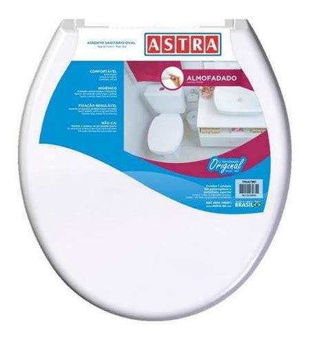 Assento Privada Almofadado Tampa Vaso Sanitario Branco Astra