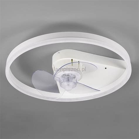 Borgholm White Minimalistyczny Plafon Sufitowy Led Z Wentylatorem