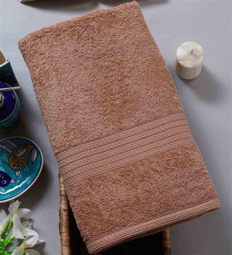 Buy Beige Solid 450 GSM Cotton Bath Towel By Naksh At 40 OFF By Naksh