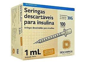 Seringa Descarpack De Insulina Ml Agulha Mm X Mm M Vel C