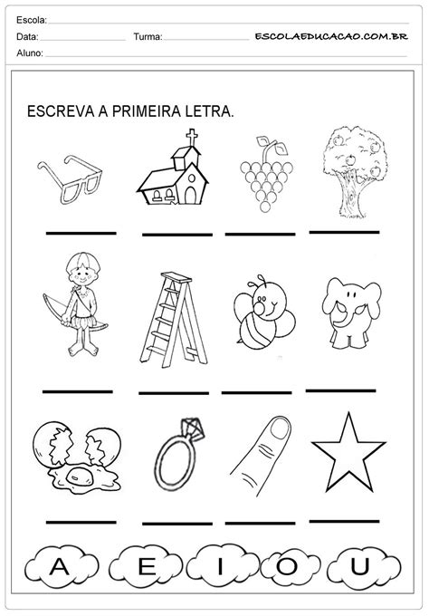 Primeira Atividade As Vogais Atividades Educativas Atividades Hot Sex