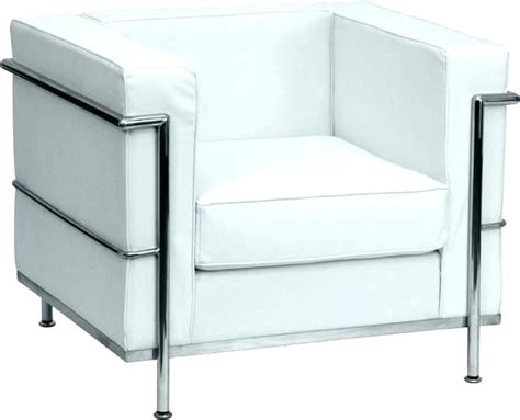 Contemporary White Leather Armchairs