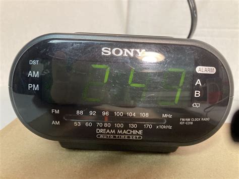 Sony Clock Radio Fm Am With Dual Alarm Icf C Black For Sale Online