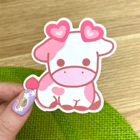 Heart Cow Sticker Kawaii Stickers Planner Stickers Etsy Artofit