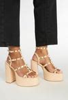 Anissa Platform Heeled Sandal In New Nude Get Great Deals At Shoedazzle