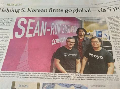 The Straits Times Helping South Korean Firms Go Global Via Singapore