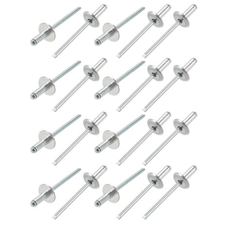 Uxcell Pcs Mm X Mm Aluminum Open End Large Flange Blind Rivets