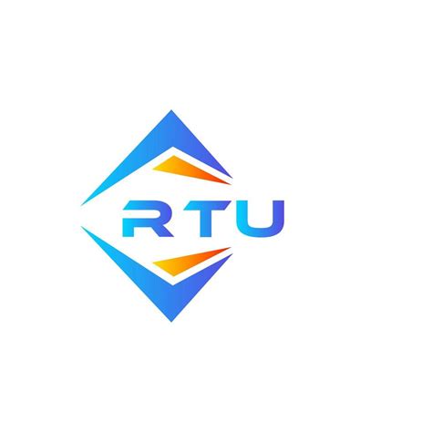 RTU abstract technology logo design on white background. RTU creative ...