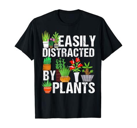 Amazon Funny Easily Distracted By Plants Cool Gardening Gift Fan