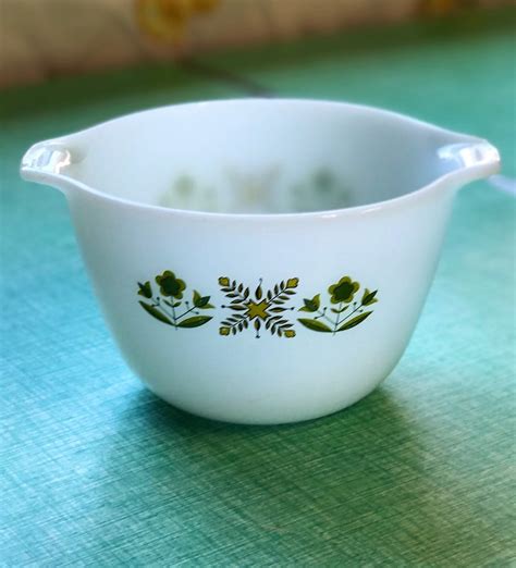 Fire King Mixing Bowl Meadow Green Anchor Hocking Fire King Bowls Fire King Mixing Bowls 2