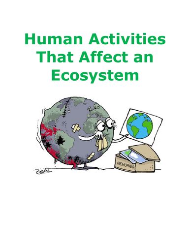 Human Activities That Effect Ecosystem Teaching Resources