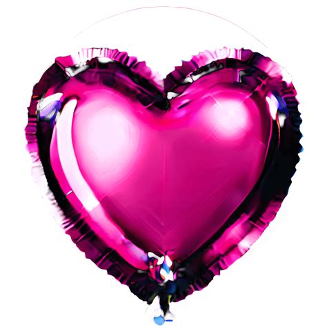 Hot Pink Foil Heart Balloon Graphic Creative Fabrica