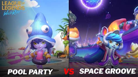 Lulu Space Groove Vs Pool Party Skin Comparison Wild Rift Youtube