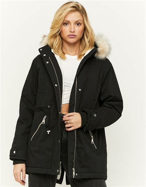 Parka Con Cappuccio Nero Tally Weijl Italia