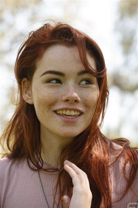 Redheaded Teen Sabrina Lynn Showing Major Underboob In A Public Park