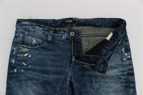 Blue Cotton Regular Fit Denim Jeans Stockstories