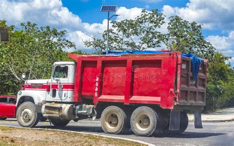 Mexican Trucks Cargo Transporter Delivery Cars Playa Del Carmen Mexico