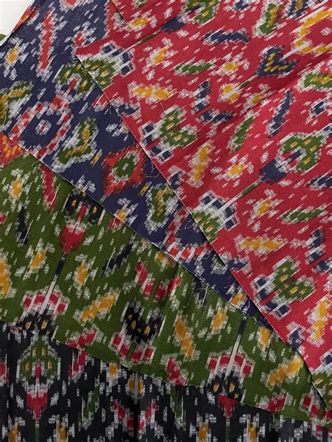 Cotton Flex Ikat Fabric Geometric Multicolour At Rs Meter In Ahmedabad