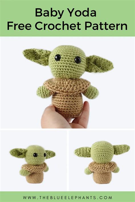 Baby Yoda Free Crochet Pattern | The Blue Elephants