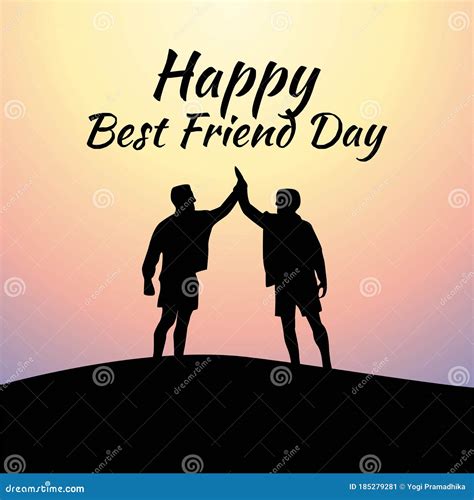 Happy Best Friend Day Vector Illustration Stock Vector Illustration