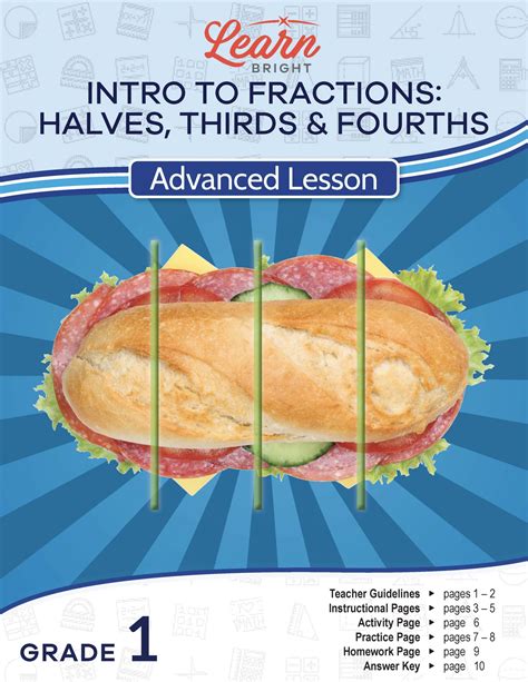 Intro To Fractions Halves Thirds And Fourths Advanced