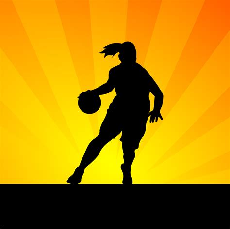 Girls Basketball Silhouette Clipart