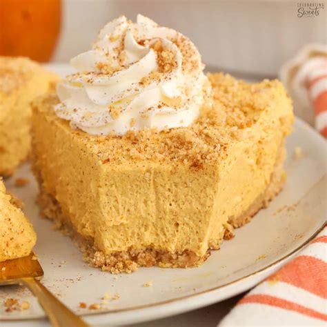 Pumpkin Pie Cheesecake (no-bake filling) - Celebrating Sweets