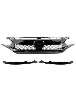 Amazon MATMACRO Grille Compatible For Honda Civic Front Bumper