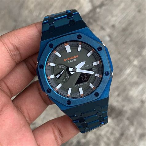 Casioak G Shock Ga Hc A Mod Audemars Piguet Royal Oak Gen Blue