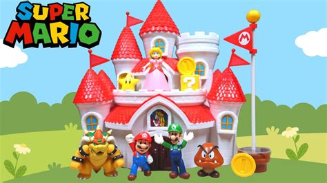 Super Mario Deluxe Mushroom Kingdom Castle Playset Review Youtube