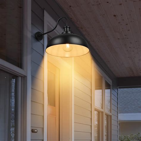 Diyel Dusk To Dawn Outdoor Gooseneck Barn Light Inch Dome Outdoor