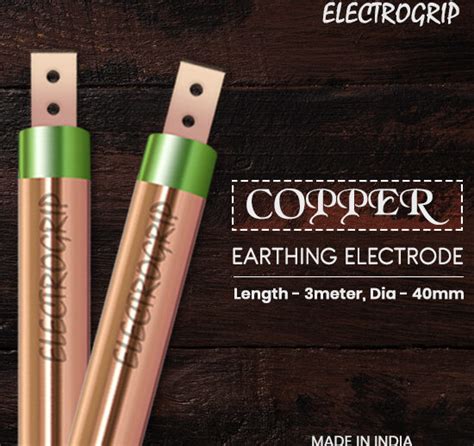 Electrogrip 80mm 3 Meter Copper Bonded Earthing Electrode Electrogrip