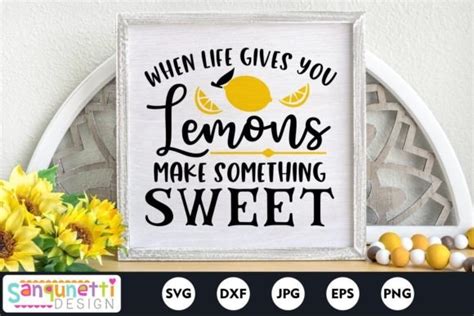 Inspirational Lemon Sign SVG Afbeelding Door Sanqunetti Design