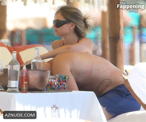 Leni Klum Flaunts Her Sexy Tits Butt In Red Bikini At Twiga Beach Club AZNude