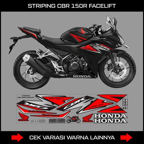 Jual Striping CBR 150 R Facelift Livery Ori Stiker Motor Honda CBR