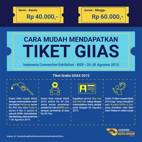 Mau Saksikan Pameran Giias Bisa Dapatkan Tanda Masuk Gratis