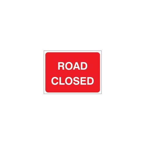 Temporary Road Closed Sign from Parrs - Workplace Equipment Experts